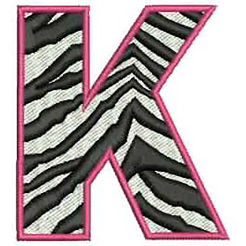 Machine Embroidery Designs - Zebra Alphabet Caps(1) - Threadart.com
