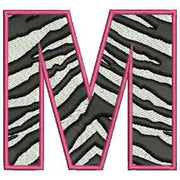 Machine Embroidery Designs - Zebra Alphabet Caps(1) - Threadart.com