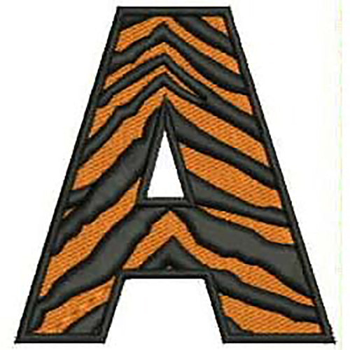 Machine Embroidery Designs - Tiger Alphabet Caps(1) - Threadart.com