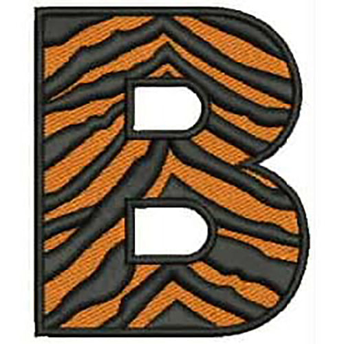 Machine Embroidery Designs - Tiger Alphabet Caps(1) - Threadart.com