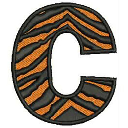 Machine Embroidery Designs - Tiger Alphabet Caps(1) - Threadart.com