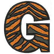 Machine Embroidery Designs - Tiger Alphabet Caps(1) - Threadart.com