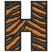 Machine Embroidery Designs - Tiger Alphabet Caps(1) - Threadart.com