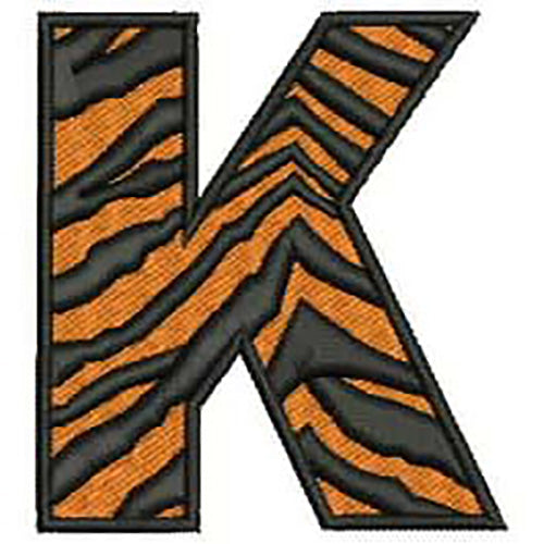 Machine Embroidery Designs - Tiger Alphabet Caps(1) - Threadart.com