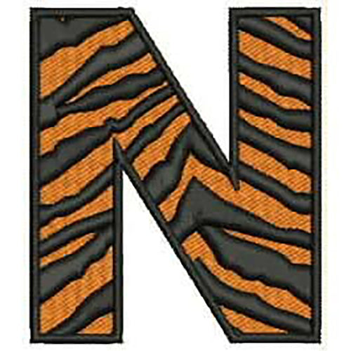 Machine Embroidery Designs - Tiger Alphabet Caps(1) - Threadart.com