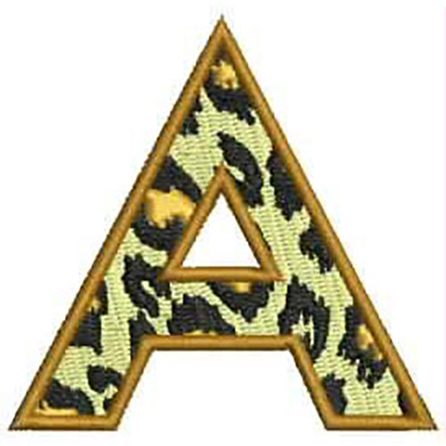 Machine Embroidery Designs - Leopard Alphabet Caps(1) - Threadart.com