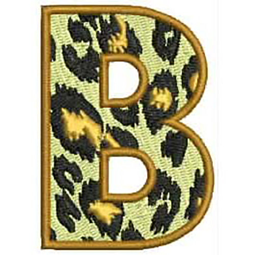 Machine Embroidery Designs - Leopard Alphabet Caps(1) - Threadart.com
