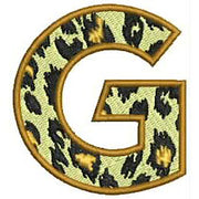 Machine Embroidery Designs - Leopard Alphabet Caps(1) - Threadart.com