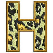 Machine Embroidery Designs - Leopard Alphabet Caps(1) - Threadart.com