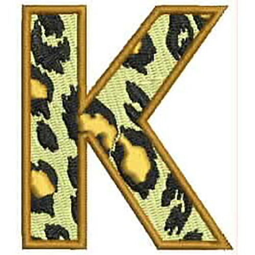 Machine Embroidery Designs - Leopard Alphabet Caps(1) - Threadart.com