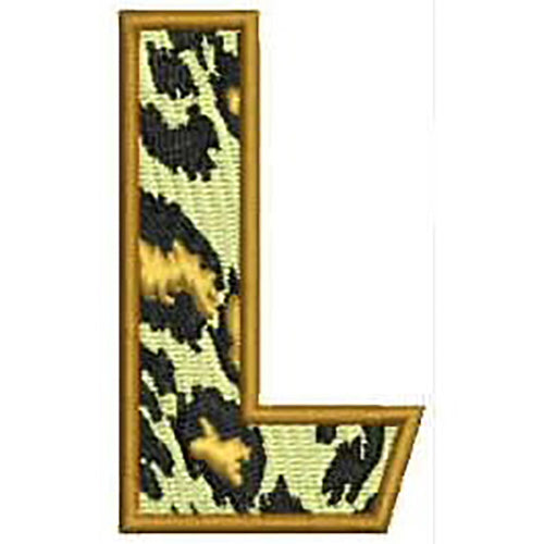 Machine Embroidery Designs - Leopard Alphabet Caps(1) - Threadart.com