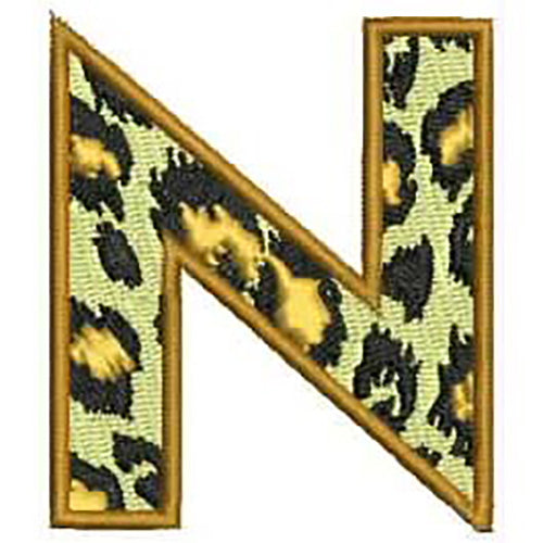 Machine Embroidery Designs - Leopard Alphabet Caps(1) - Threadart.com