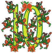 Machine Embroidery Designs - 12 Days of Christmas(1) - Threadart.com