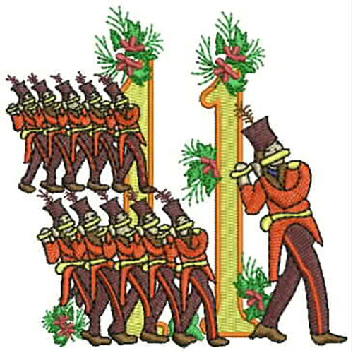 Machine Embroidery Designs - 12 Days of Christmas(1) - Threadart.com