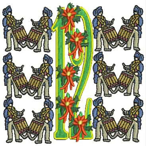 Machine Embroidery Designs - 12 Days of Christmas(1) - Threadart.com