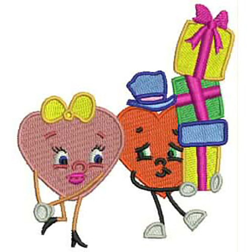 Machine Embroidery Designs - Funny Hearts(1) - Threadart.com