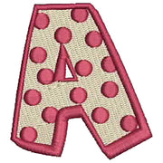 Machine Embroidery Designs - Polka Dot Cap Letters(1) - Threadart.com