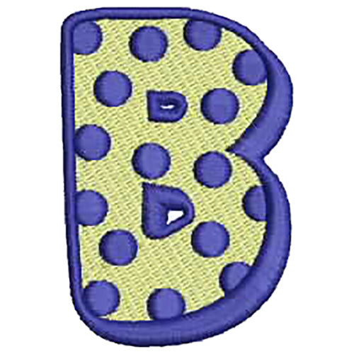 Machine Embroidery Designs - Polka Dot Cap Letters(1) - Threadart.com
