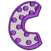 Machine Embroidery Designs - Polka Dot Cap Letters(1) - Threadart.com