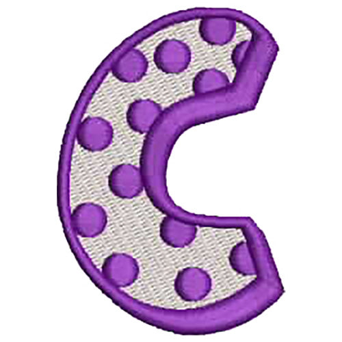 Machine Embroidery Designs - Polka Dot Cap Letters(1) - Threadart.com