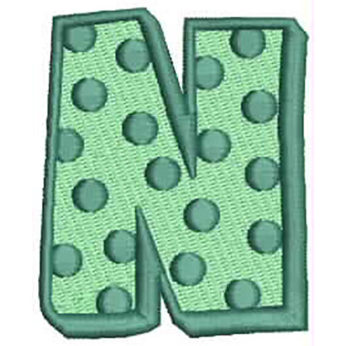 Machine Embroidery Designs - Polka Dot Cap Letters(1) - Threadart.com
