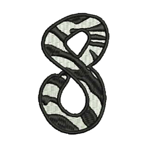 Machine Embroidery Designs - Zebra Alphabet Caps(2) - Threadart.com