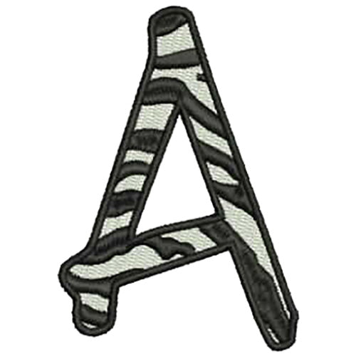 Machine Embroidery Designs - Zebra Alphabet Caps(2) - Threadart.com