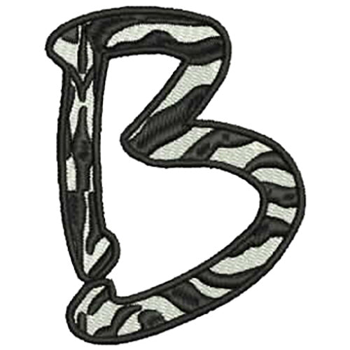 Machine Embroidery Designs - Zebra Alphabet Caps(2) - Threadart.com