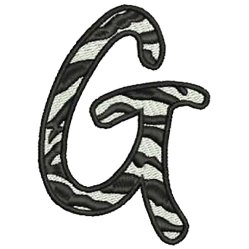 Machine Embroidery Designs - Zebra Alphabet Caps(2) - Threadart.com