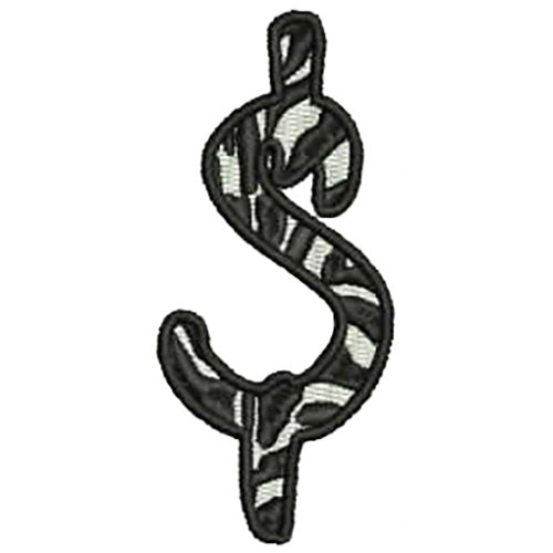 Machine Embroidery Designs - Zebra Alphabet Caps(2) - Threadart.com