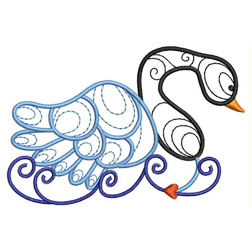 Machine Embroidery Designs - Ornamental Birds (1) - Threadart.com