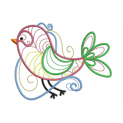 Machine Embroidery Designs - Ornamental Birds (1) - Threadart.com