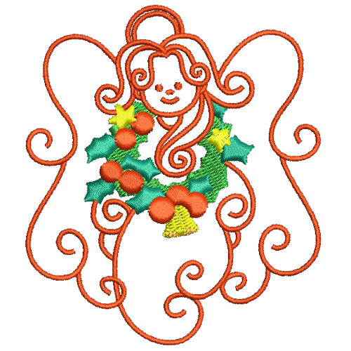 Machine Embroidery Designs - Christmas Angels (1) - Threadart.com