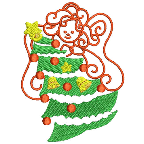 Machine Embroidery Designs - Christmas Angels (1) - Threadart.com