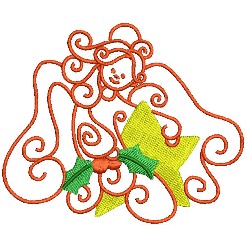 Machine Embroidery Designs - Christmas Angels (1) - Threadart.com