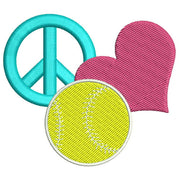 Machine Embroidery Designs - Softball(2) - Threadart.com