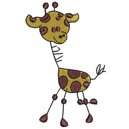 Machine Embroidery Designs - Zoo Stick Figures(1) - Threadart.com