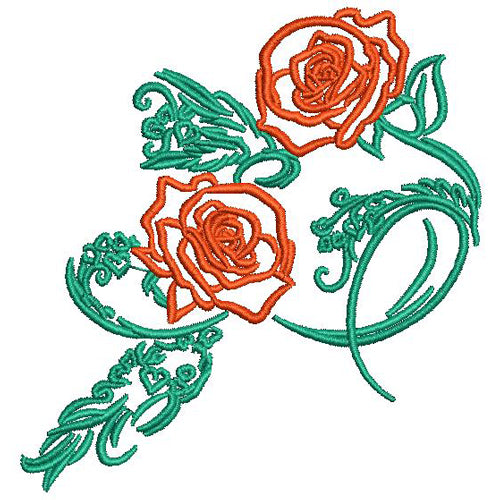 Machine Embroidery Designs - Roses (2) - Threadart.com