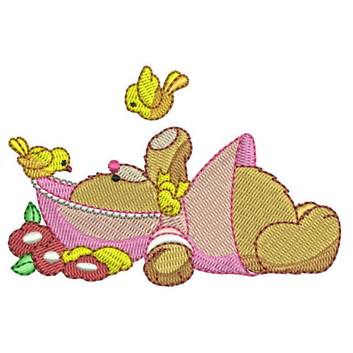 Machine Embroidery Designs - Spring Time Bears (1) - Threadart.com
