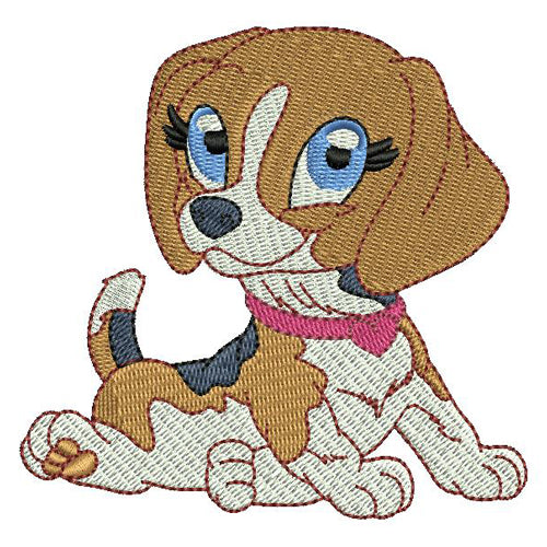 Machine Embroidery Designs - Baby Beagles (1) - Threadart.com