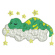 Machine Embroidery Designs - Sleeping Dinos (1) - Threadart.com