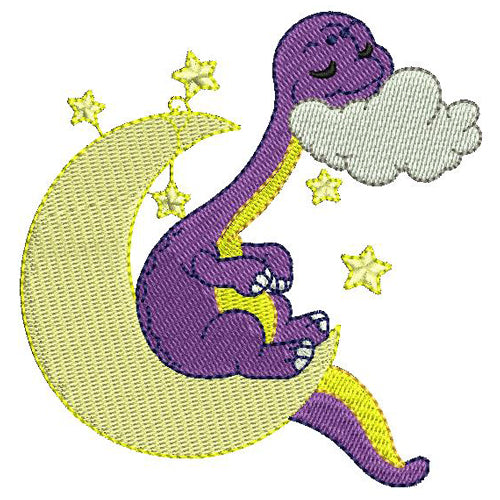 Machine Embroidery Designs - Sleeping Dinos (1) - Threadart.com