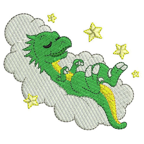 Machine Embroidery Designs - Sleeping Dinos (1) - Threadart.com