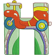 Machine Embroidery Designs - Transportation Alphabet(1) - Threadart.com