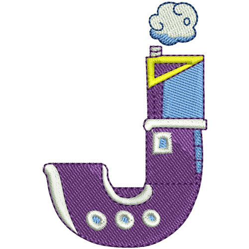 Machine Embroidery Designs - Transportation Alphabet(1) - Threadart.com