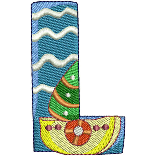 Machine Embroidery Designs - Transportation Alphabet(1) - Threadart.com