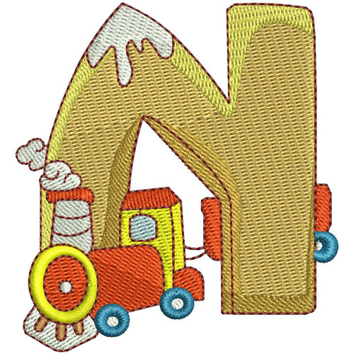 Machine Embroidery Designs - Transportation Alphabet(1) - Threadart.com