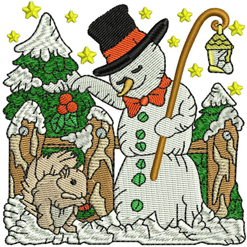 Machine Embroidery Designs - Snowman (3) - Threadart.com