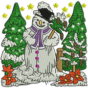 Machine Embroidery Designs - Snowman (3) - Threadart.com