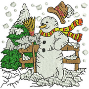 Machine Embroidery Designs - Snowman (3) - Threadart.com